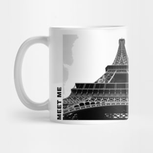 Meet Me in Paris - Black and White Mug